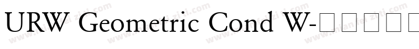 URW Geometric Cond W字体转换